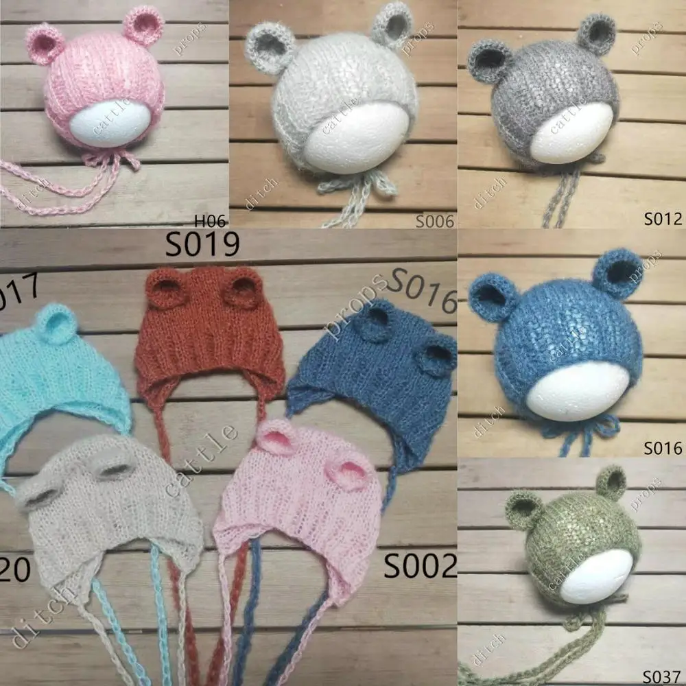 Newborn photography props hats, mohair woven props, newborn photography clothing