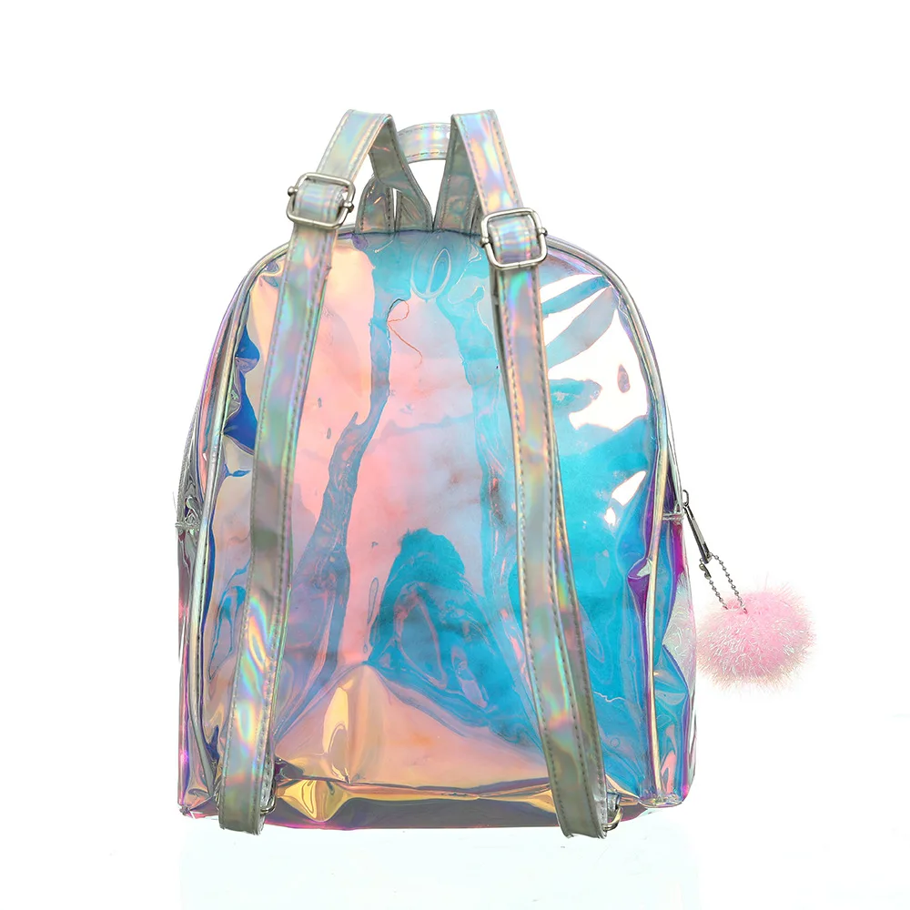 Дропшиппинг Подростковая прозрачная голографическая прозрачная ТПУ Единорог сумка на плечо дети девочки лазер прекрасный рюкзак сумка