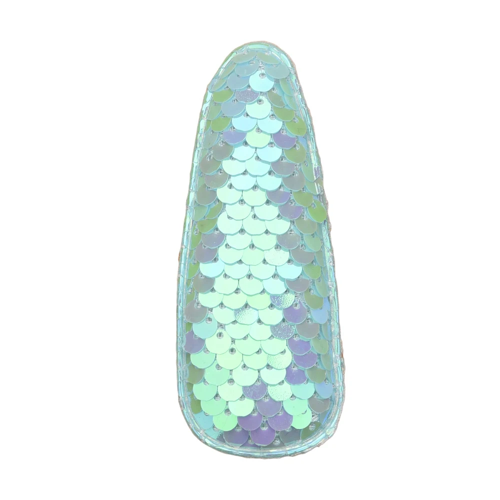 Mint Green 500 шт вышитые блестки Единорог рог аксессуары для волос плоские аксессуары «Единорог» для DIY заколка банты для волос без заколки для волос - Цвет: Mint Green