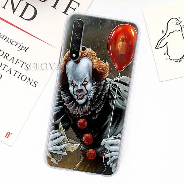 Чехлы для телефонов Pennywise The Clown Horror для huawei Y5 Y6 Y7 Y9 Honor 20 Lite 8X 9X Pro View 20 жесткий чехол - Цвет: 014