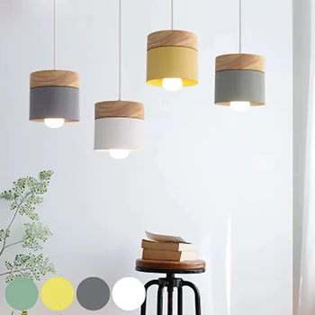 

E27 Adjustable Height Bar Cylinder Indoor Cafe Modern Nordic Dining Room Club LED Pendant Light Home Decor Hanging Lamp Bedroom