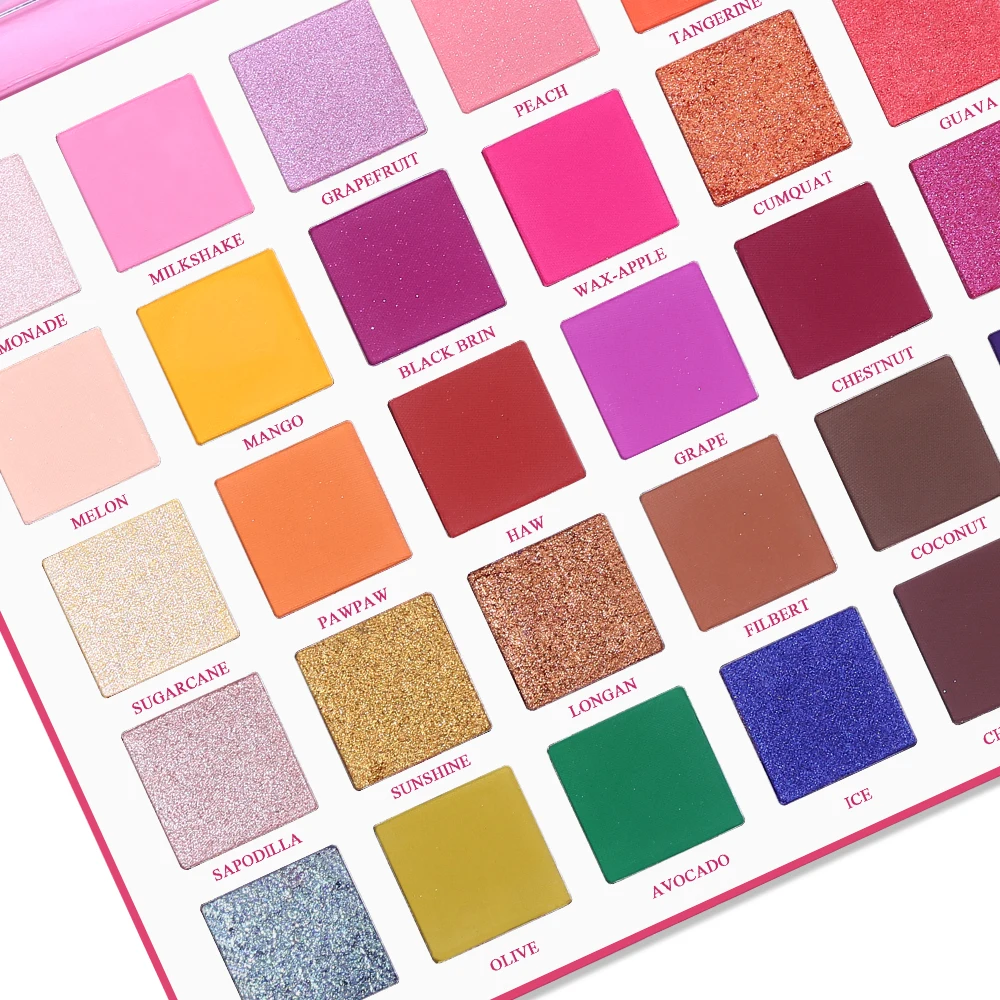 UCANBE 30 Colors Fruit Pie Filling Eye Shadow Palette Makeup Kit Vibrant Bright Glitter Shimmer Matte Shades Pigment Eyeshadow