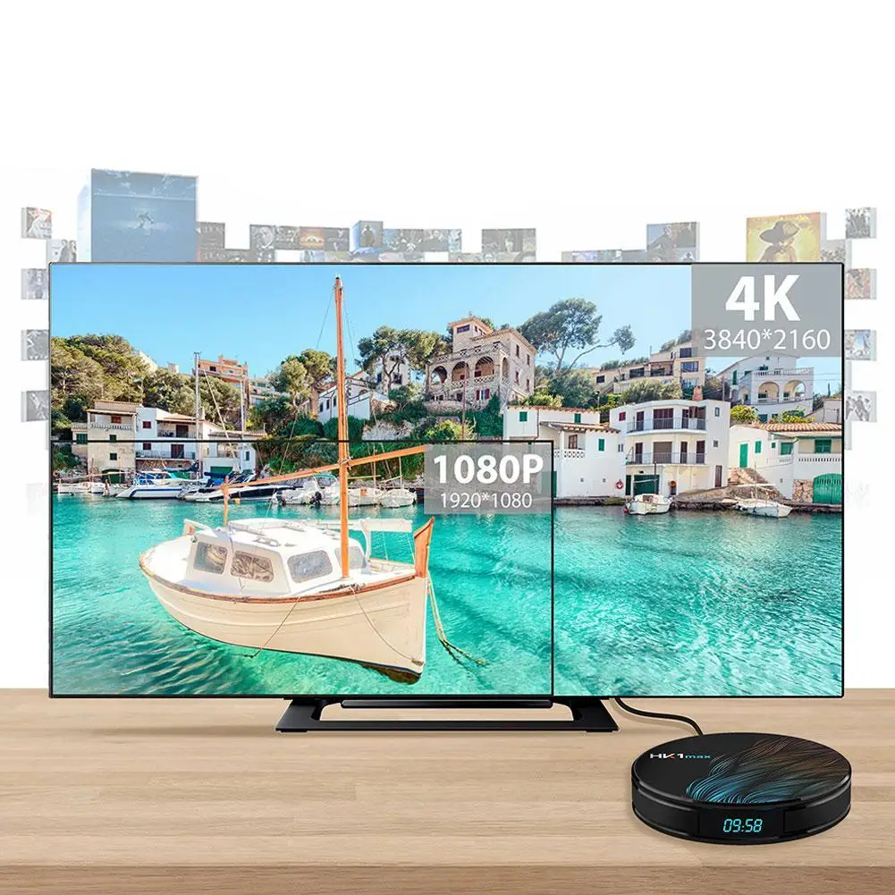 HK1 MAX Мини Android 9,0 Smart tv Box RK3328 2G+ 16G/4G+ 32G/4G+ 64G двойной беспроводной WiFi 3D 4K сетевой медиаплеер телеприставка