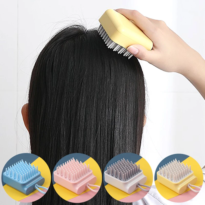 

Silicone Square/Round Hair Washing Comb Body Massager Shampoo Massage Brush Body Shower Brush Bath Spa Slimming Massage Brush
