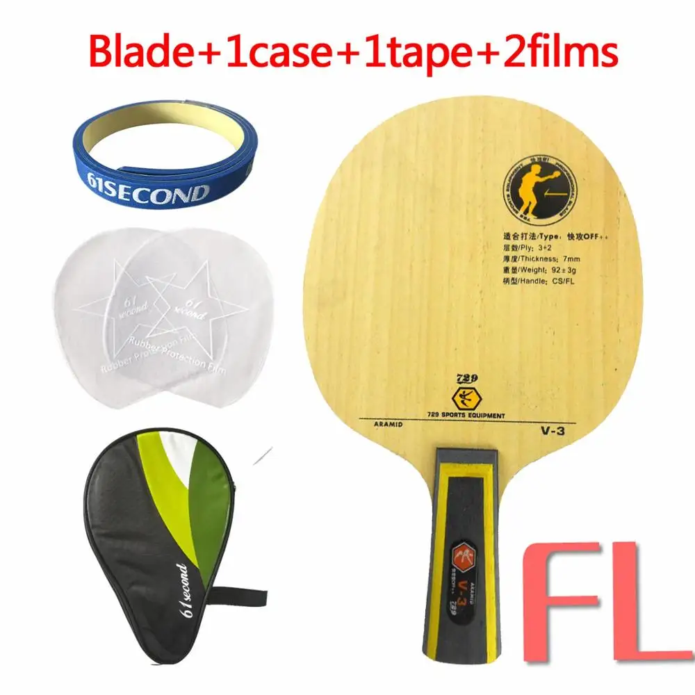 FL with H 1case Ритк 729 дружбы V-3(V3, V 3) Настольный теннис/пинг понг лезвие - Цвет: FL with H 1case