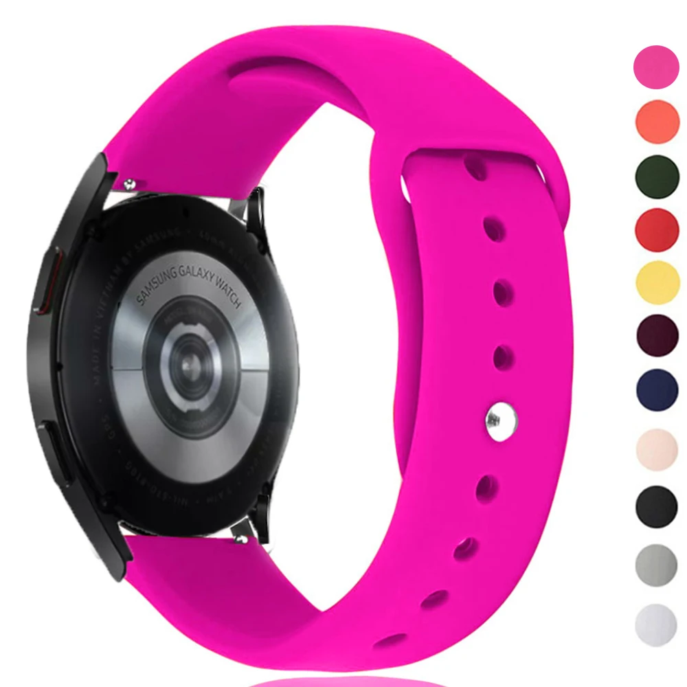Ремешок силиконовый для Samsung Galaxy watch 4/46 мм/42 мм/Active 2/correa Gear S3 браслет Huawei GT 2/2e/pro/3 20