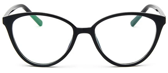 Black Spectacle frame cat eye Glasses frame clear lens Women brand Eyewear optical frames myopia transparent Temples for glasses - Цвет оправы: Black