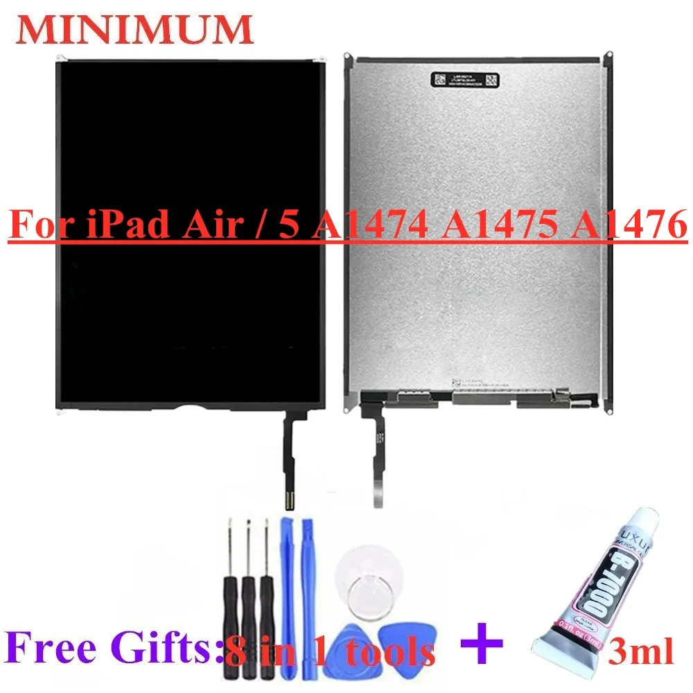 

For iPad Air / 5 5th A1474 A1475 A1476 Tablet LCD Display Screen No Touch Replacement Parts For iPad5 LCDs + Free Tools