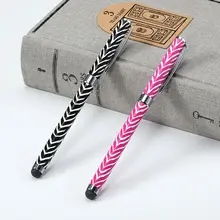 Портативный шаблон печати 2 в 1 емкостный сенсорный экран Стилус роликовый шар тонкой точки чернильное перо с заколка-шляпка