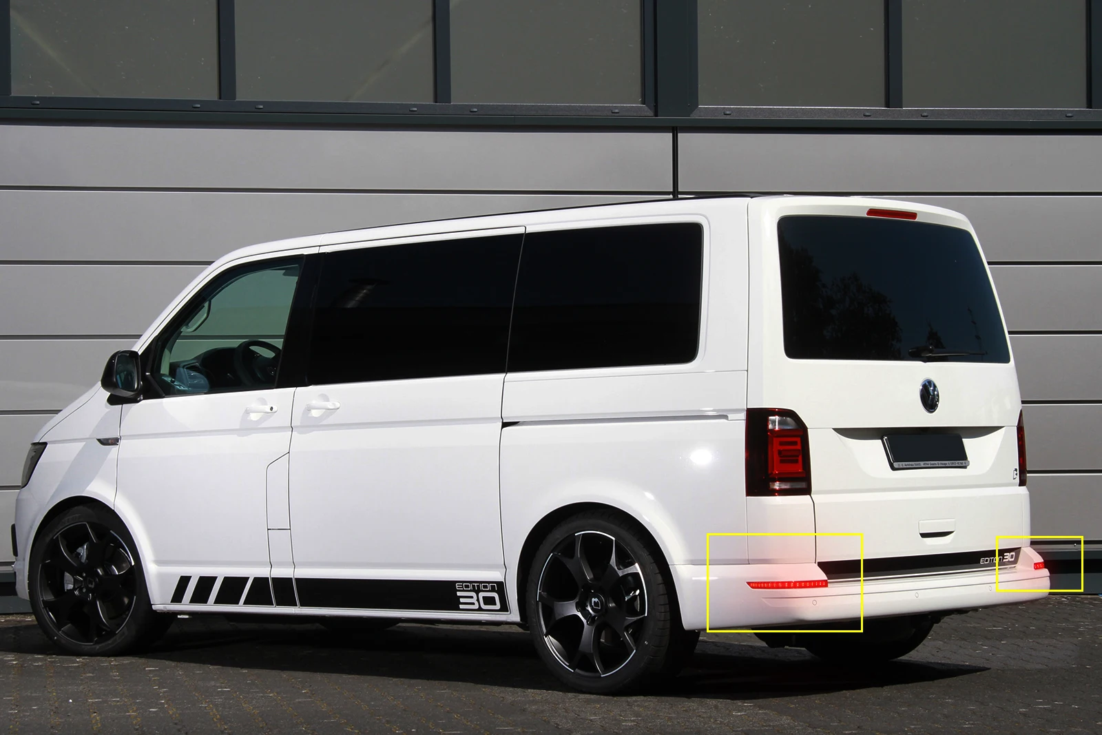 Для VW T6 транспортер 15+ прозрачные линзы задний бампер отражатель светодиодный стоп-сигнал светильник