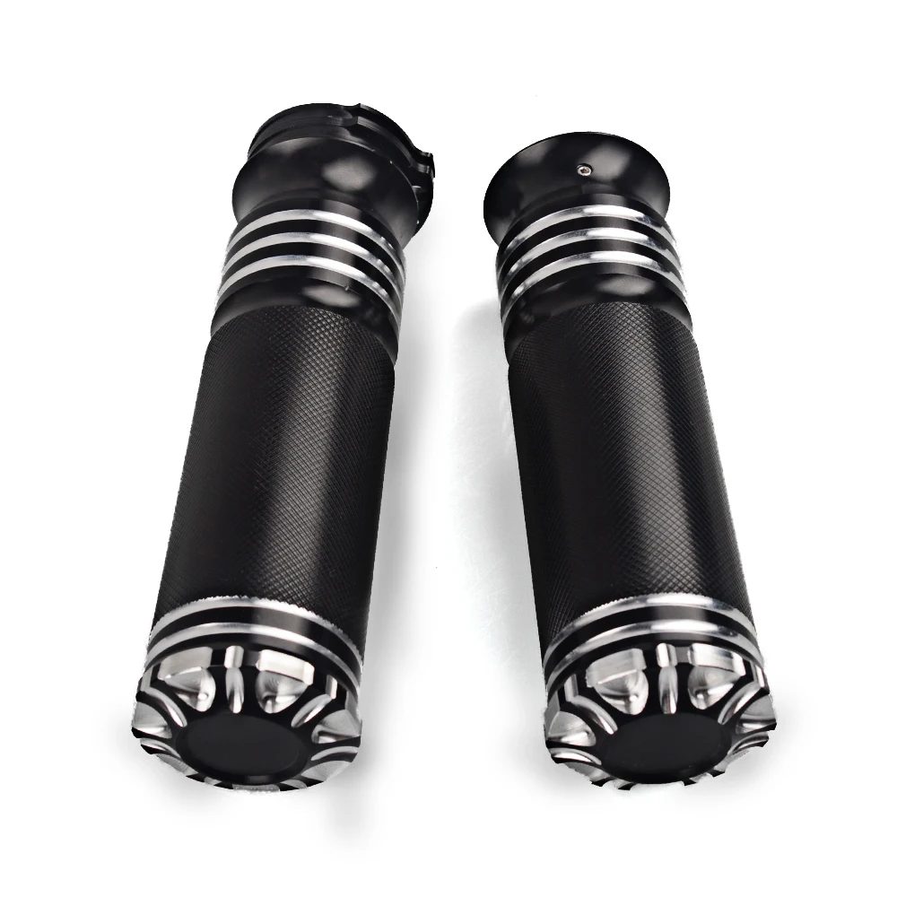 Motorcycle Rubber 1&quot25mm Grips Black Handle Bar Hand For Harley Sportster 883 Touring Dyna Softail Custom VRSC XL 96-later | Автомобили