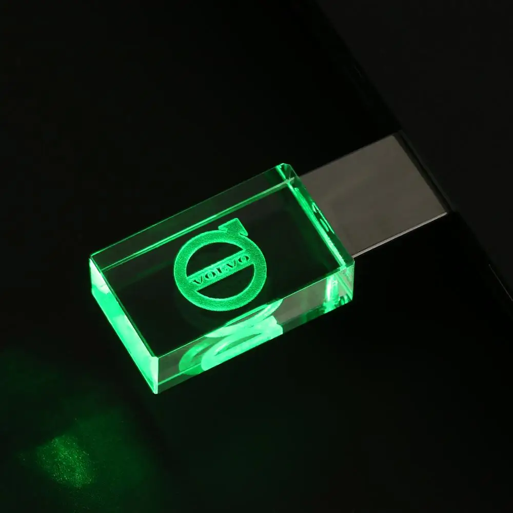 green JASTERUSB2.0 Автомобильный логотип флэш-память кристалл карта памяти, Флеш накопитель 4 ГБ 8 ГБ 16 ГБ 32 ГБ 64 Гб 128 ГБ U диск подарок - Цвет: green