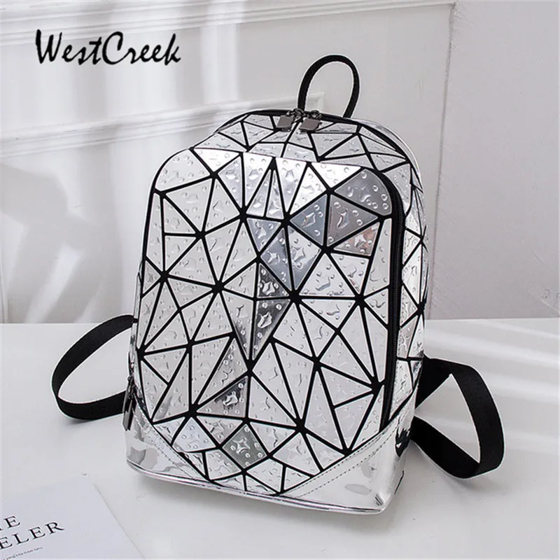 

WESTCREEK Brand Sequin Laser Backpack Female Laptop Backpack Book Bag School Casual Rucksack Travel Daypack Women Backpack