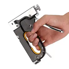 3-в-1 Мощный Ручной гвоздя ружье штапельного Степлер-пистолет ручной инструмент 1000 шт. Ёмкость ручной пистолет для гвоздей