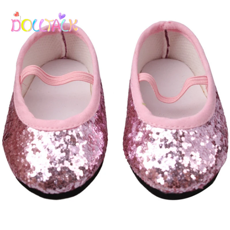 1 Pair Pink Leather Doll Shoes for 18 inch Dolls 43Cm BabYJUS