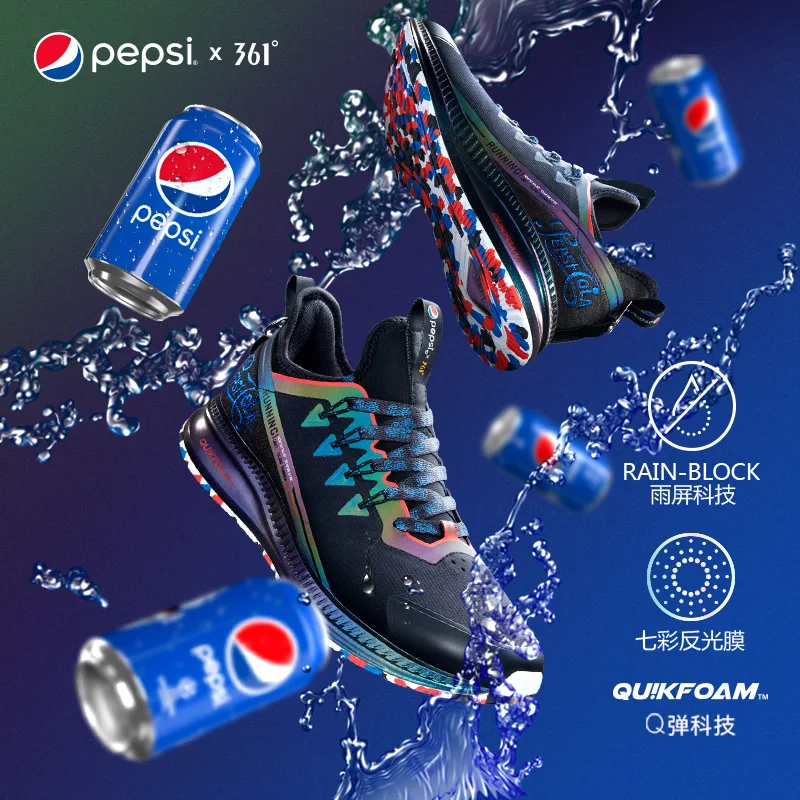 Оригинальные 361 Pepsi мужские кроссовки водонепроницаемые амортизирующие quikfoam Новое поступление Спортивные кроссовки 572012253