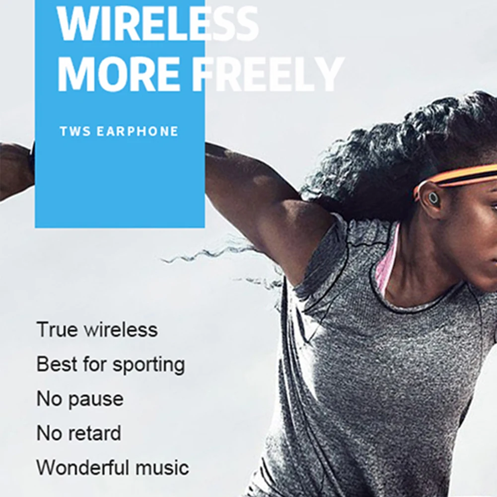Bluetooth 5,0, музыкальные наушники, беспроводные, мини, HD, свободные руки, 3D, спортивные, водонепроницаемые, басы, в ухо, сенсорное управление, с зарядным устройством