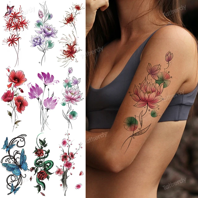 Beautiful flowers tattoo by @harry_color #flowers #flowerstattoo #realistic  #realism #realistictattoo #awesome #colortattoo #color #art… | Instagram