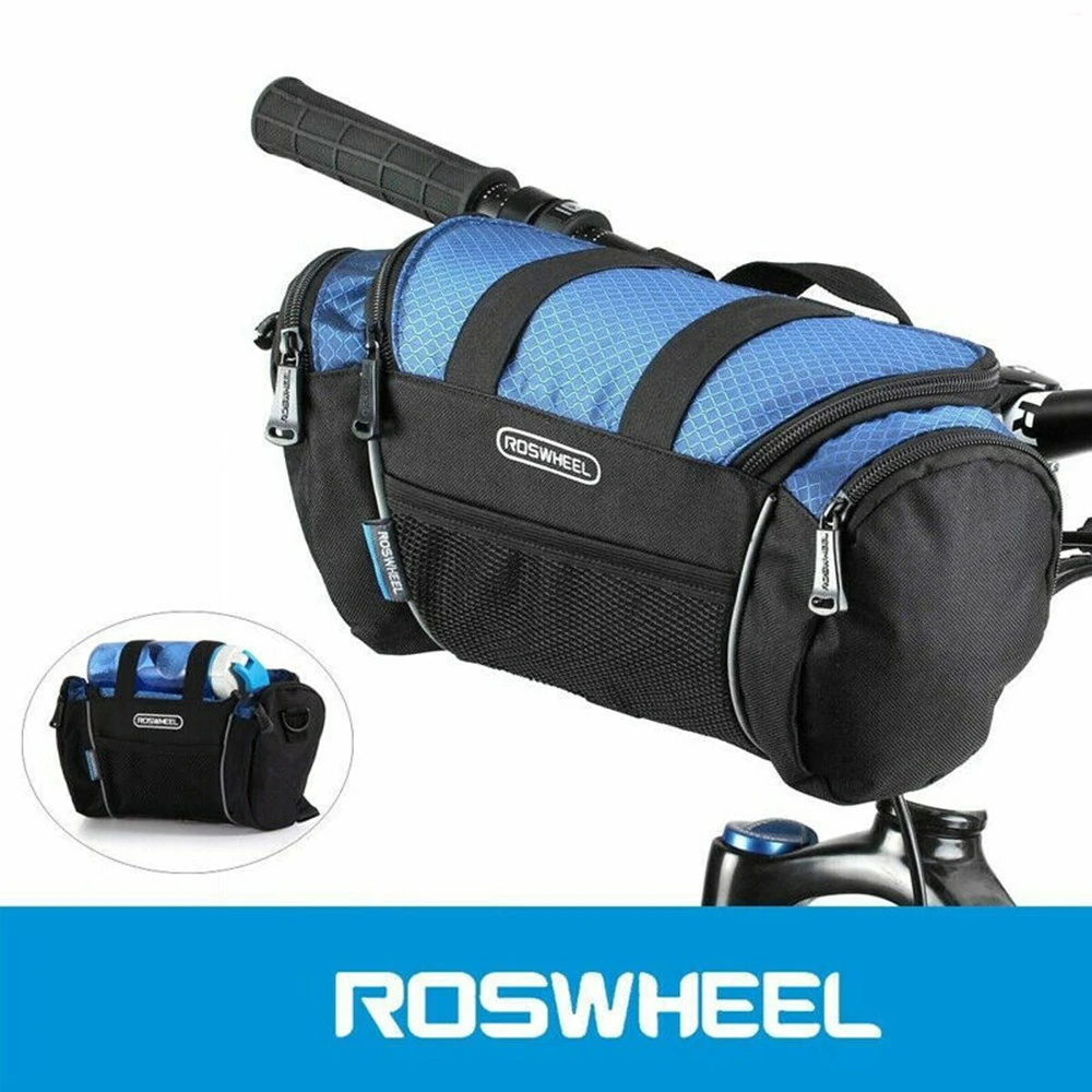 Наружная сумка для велосипеда на передней раме, сумка-труба Roswheel 5L, руль, сумка для велосипеда, передняя трубка, карманный наплечный пакет