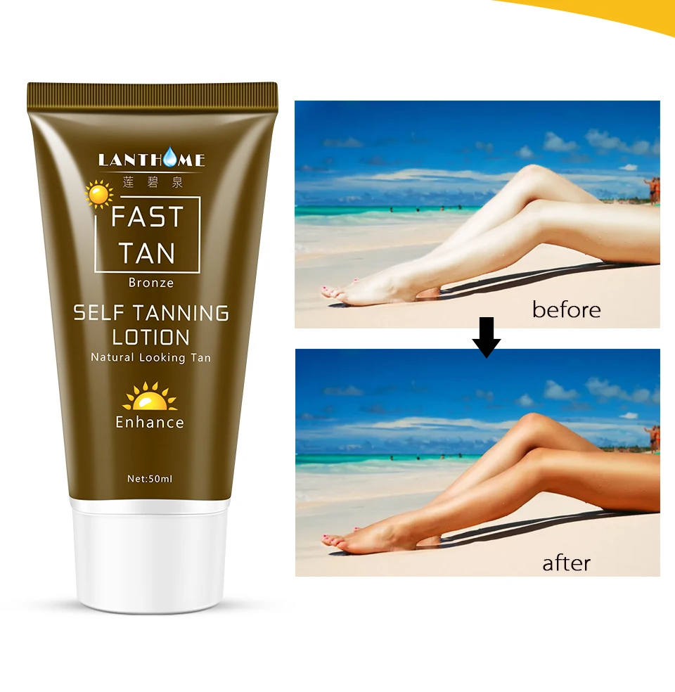 Fast Body Bronzer Self Sun Tanner Shine Brown Quickly Coloring Premium Tanning Cream Enhance Lotion Skin Care Natural Fake Tan
