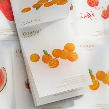 

Mini Fruits Ocean Handbook Notepad Paper Sticky Notes Scrapbook Stationary Diary Memo Decorative Pad Translucent Flakes Flo D4K8