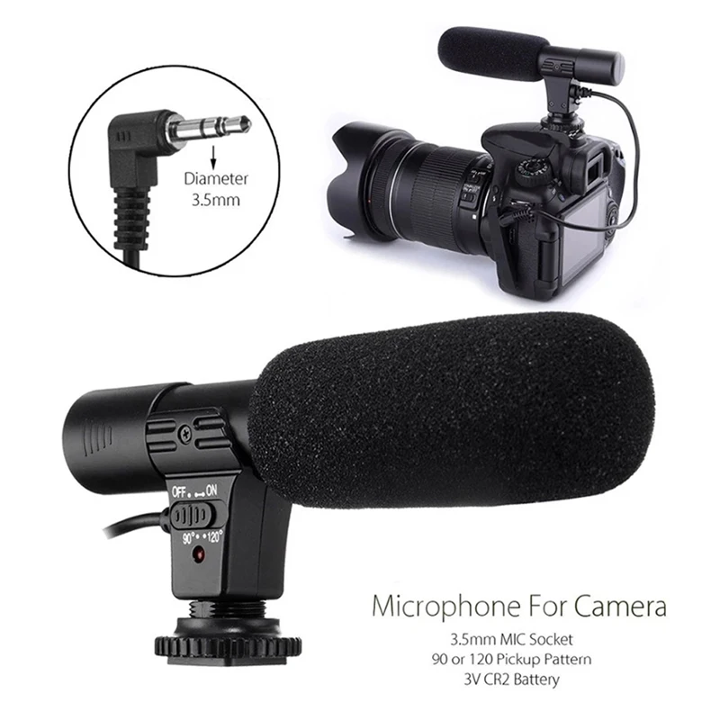Микрофон для цифровой зеркальной камеры микрофон Nikon Canon компьютера Xiaomi
