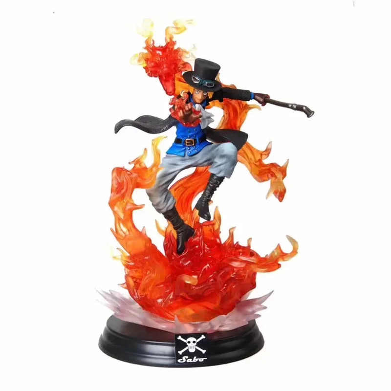 Anime One Piece Sabo GK Flame Ver PVC Action Figure Collectible Model Doll Toy 33cm | Игрушки и хобби