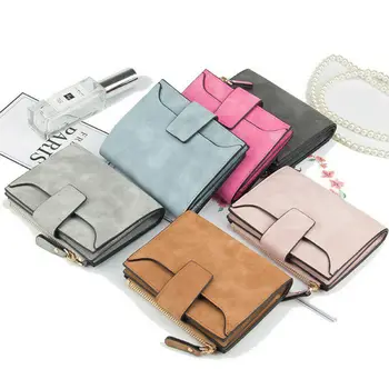 

2020 Short Wallet Women Ladies PU Leather Mini Card Holder Phone Bag Case Purse Handbag Clutch Leather Wallets Women Money Bag
