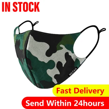 

Reuseable Classic Camouflage Mask For Adult Print Fabric Face Mask Washable PM 2.5 Protective Dust Reusable Mouth Mask