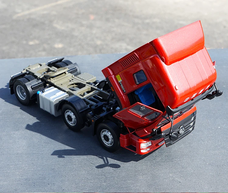 Коллекционный 1:24 Sinotruck Hohan 6*2 грузовик тягач литье под давлением игрушка модель коллекционный подарок