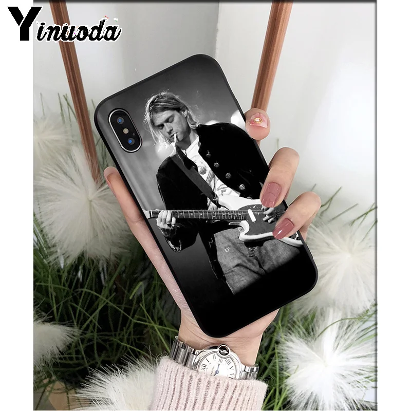 Yinuoda Nirvana Kurt Cobain высококачественный чехол для телефона для iPhone 8 7 6 6S Plus 5 5S SE XR X XS MAX Coque Shell - Цвет: A4