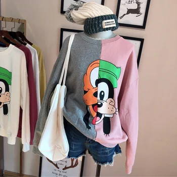 

2020 Sweatshirt Women's Spring Autumn Thin New Korean Fashion Lazy Style Cartoon Women Hoodies Tops