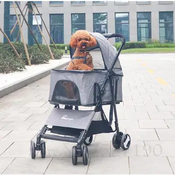 

Dog stroller pet stroller light folding dog cart cat stroller small large dog out car cat car