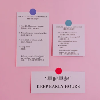 

3Pcs Korean English Words Keep Early Hours INS Album HD Photo Card Photocard