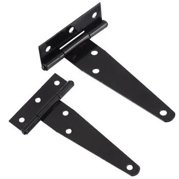 

5PCS 8 Inch Black Iron T Hinges Tee Hinge Cabinet Shed For Door Garden Wooden Gate Hardware Furniture Accessory