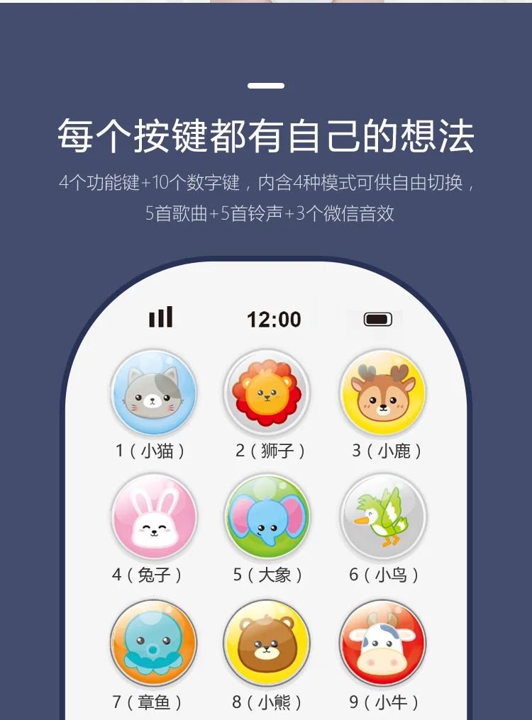 Детская игрушка для мобильного телефона для ребенка в возрасте 1 года, развивающая музыкальная модель для детей в возрасте 0-1 лет