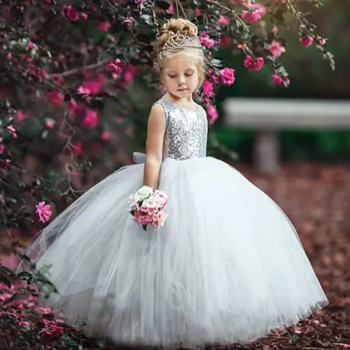 Toddler Baby Kid Girls Princess Dress Lace Tutu Party Wedding Dresses For Girls