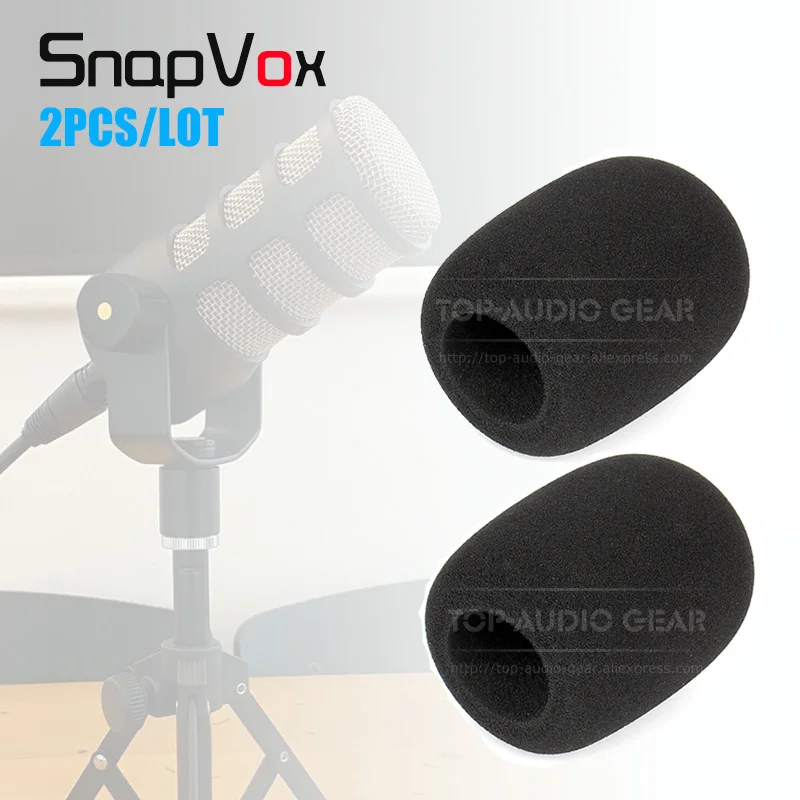 2 Pcs/Lot Windproof Sponge Mic Foam For Rode PodMic Pod Mic Dynamic
