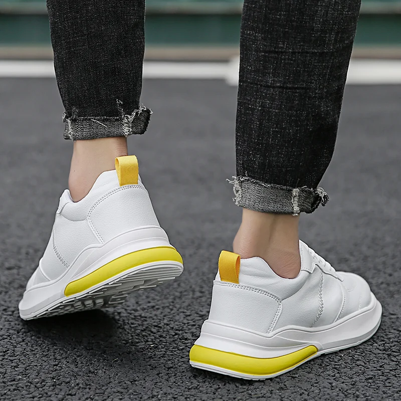New Arrival Men Tennis Shoes Lightweight Anti-Slippery Leather White Sneaker Fashion Gym Sport Man Footwear Tenis Masculino