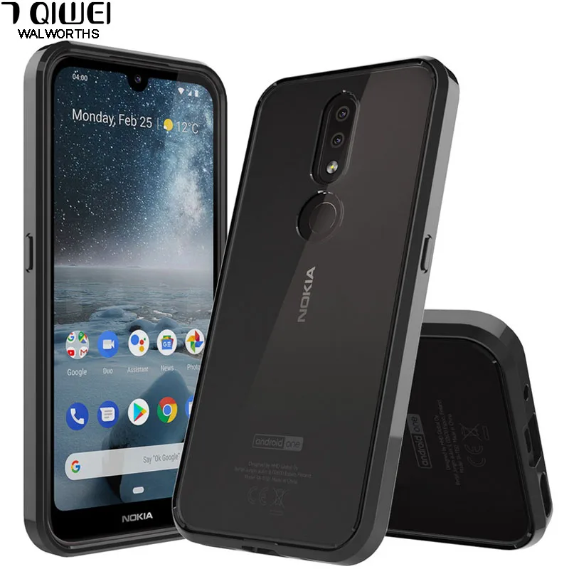 Хрустальный гибридный жесткий акриловый чехол накладка для Nokia 7 2 6 3 прозрачный