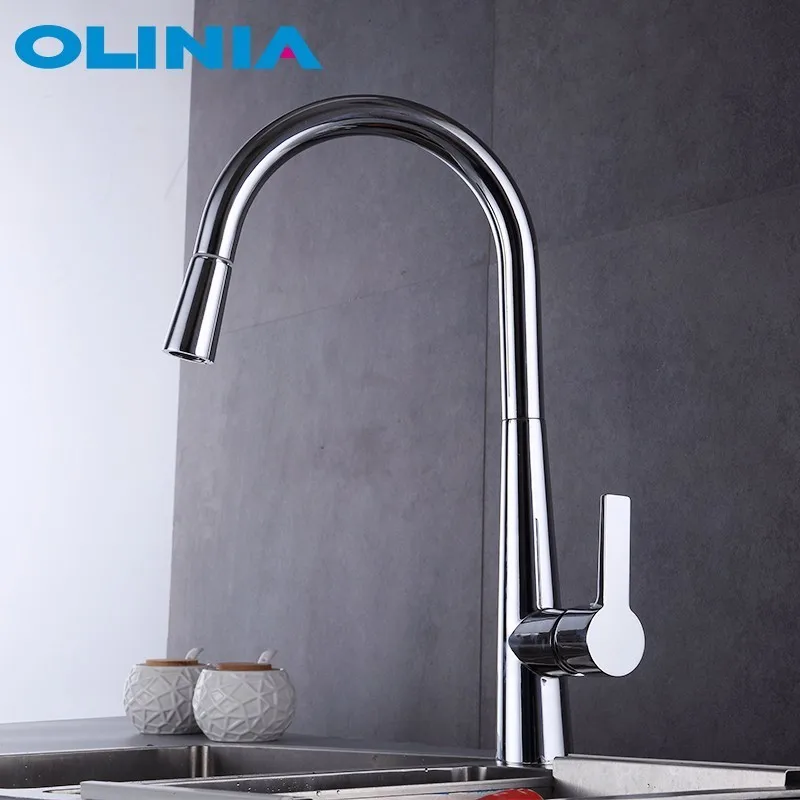 Кухонный Смеситель Olinia OL82305 двухсторонний смеситель для раковины с вращением на