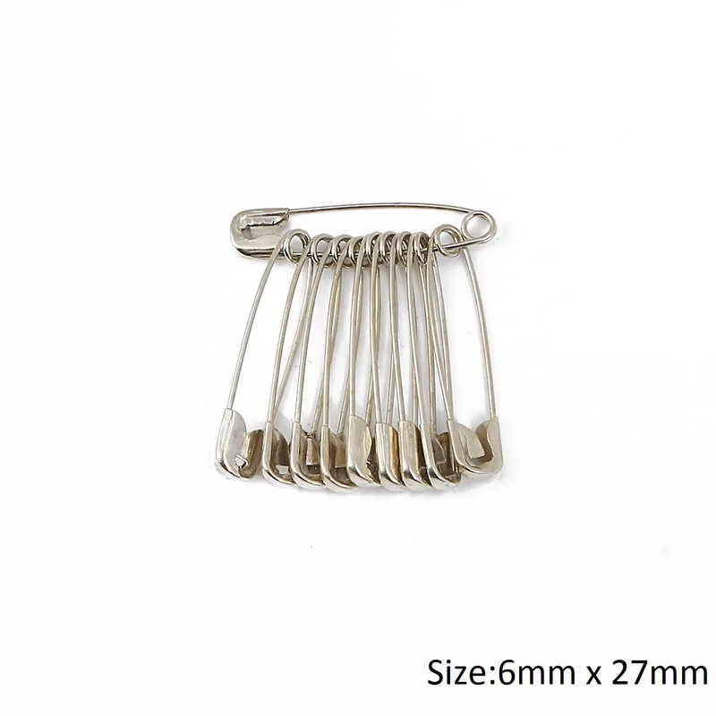 6x27mm silver 50 шт., высокое качество, безопасные булавки, золото, серебро, сделай сам, мини пряжка, булавка для одежды, металлический инструмент для рукоделия, швейные иглы, аксессуары - Цвет: 6x27mm silver