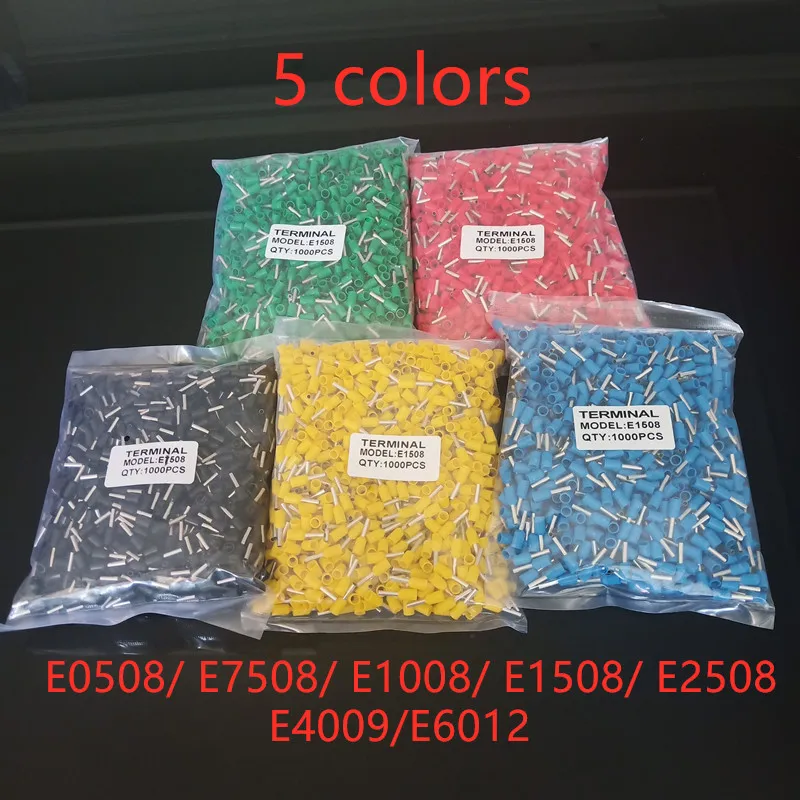 E0508 E7508 E1008 E1508 E2508 E4009 E6012 1000 шт./упак. электрический провод с клеммой сечением
