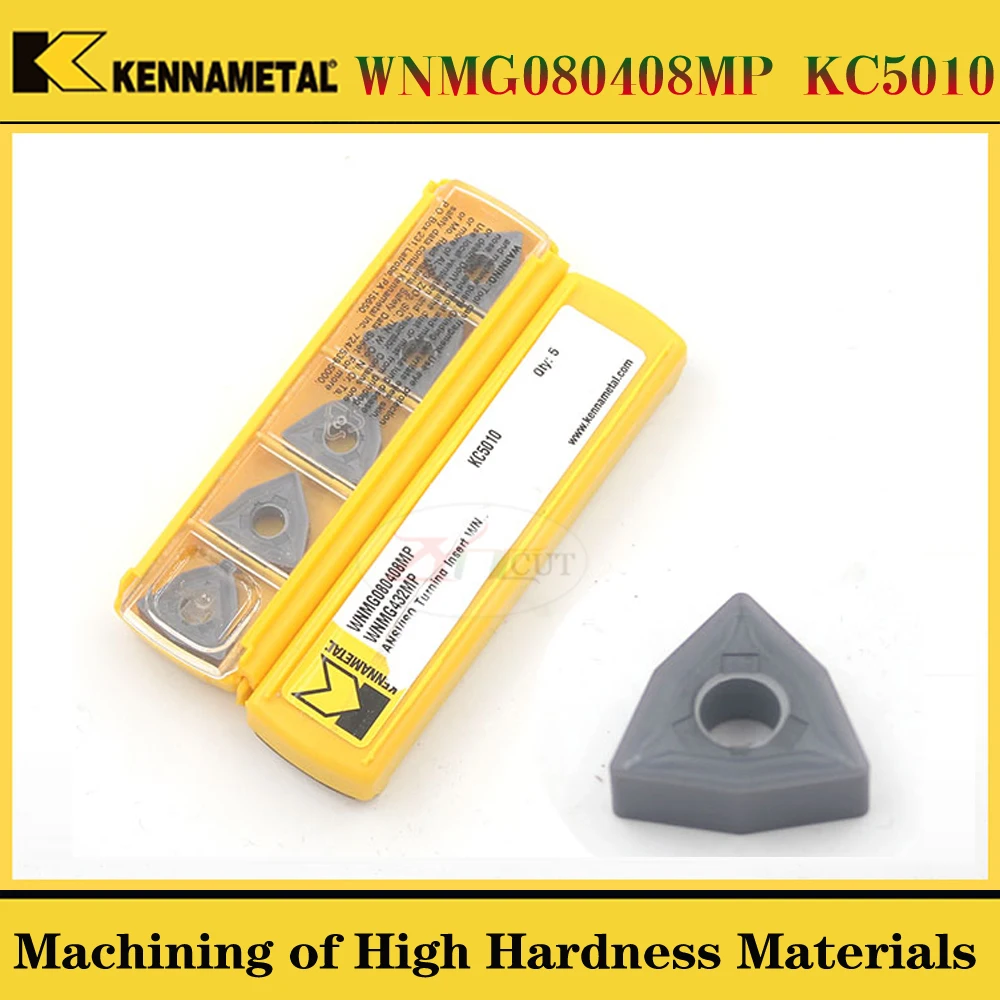 10 шт. kennametal WNMG080404FP WNMG080408MP KC5010 высокая твердость Поворотная лопасть из нержавеющей стали