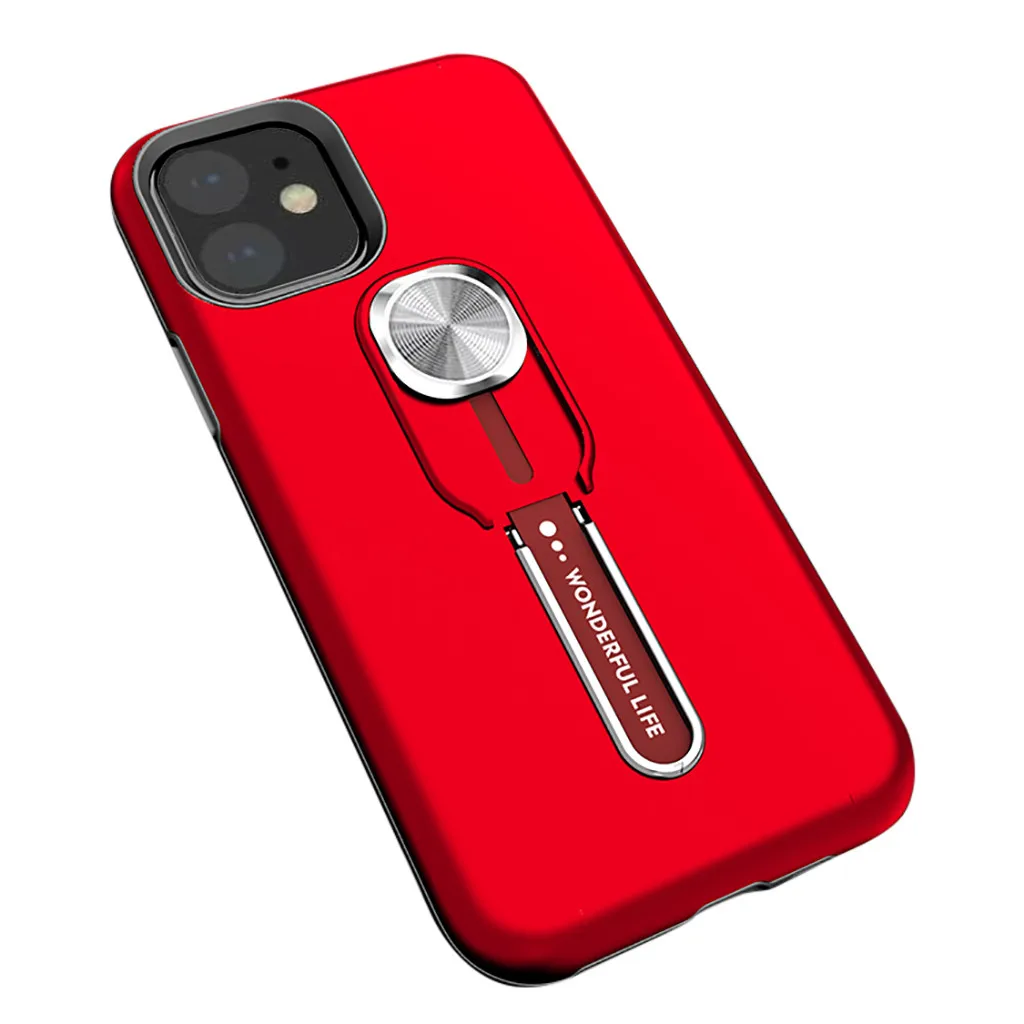 Чехол для Iphone 11 6,1 дюймов Многофункциональный прочный чехол с защитой от ударов чехол с подставкой - Цвет: RD