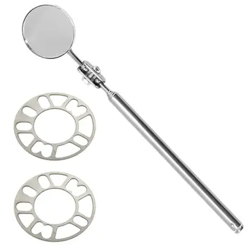 

Universal Automotive Maintenance Inspection Mirror 50mm with 2Pcs 4 and 5 Lug 8mm Thickness Wheel Spacer Gasket