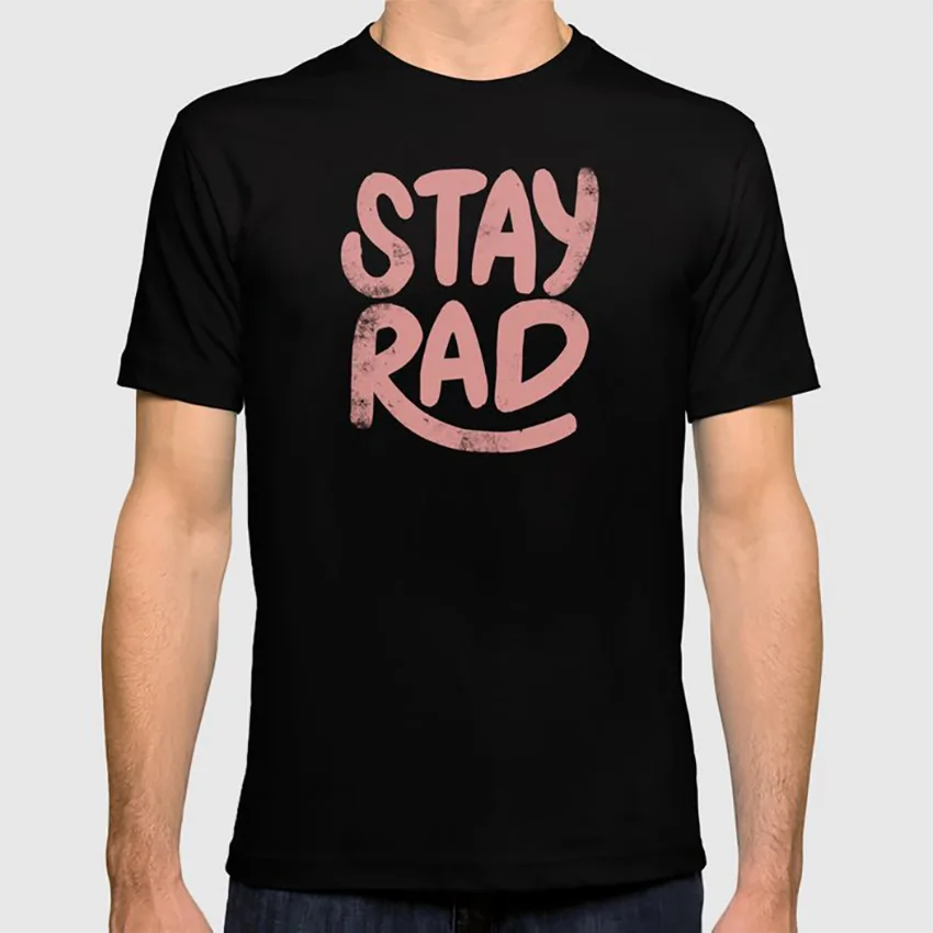 Оставайтесь Rad винтажная розовая футболка оставайтесь rad классная с надписью