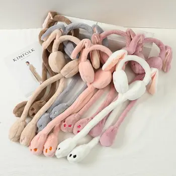 

1 Pcs New Fashion Winter Earmuffs Cute Ear Ears With Moving Rabbit Windproof Warm Earmuffs