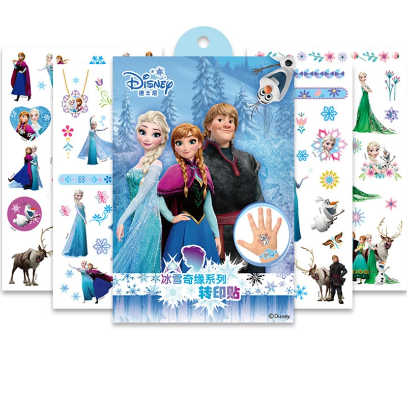 New Disney  frozen girls Cartoons Temporary Tattoo Body Art Flash Tattoo Stickers Mickey Minnie Waterproof  Styling Sticker