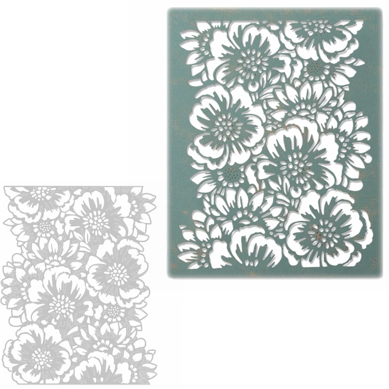 

Florid Flowers Pattern Metal Cutting Dies Flowery Pattern Die Cuts For Card Making DIY Dies Scrapbooking Crafts Cards 2020